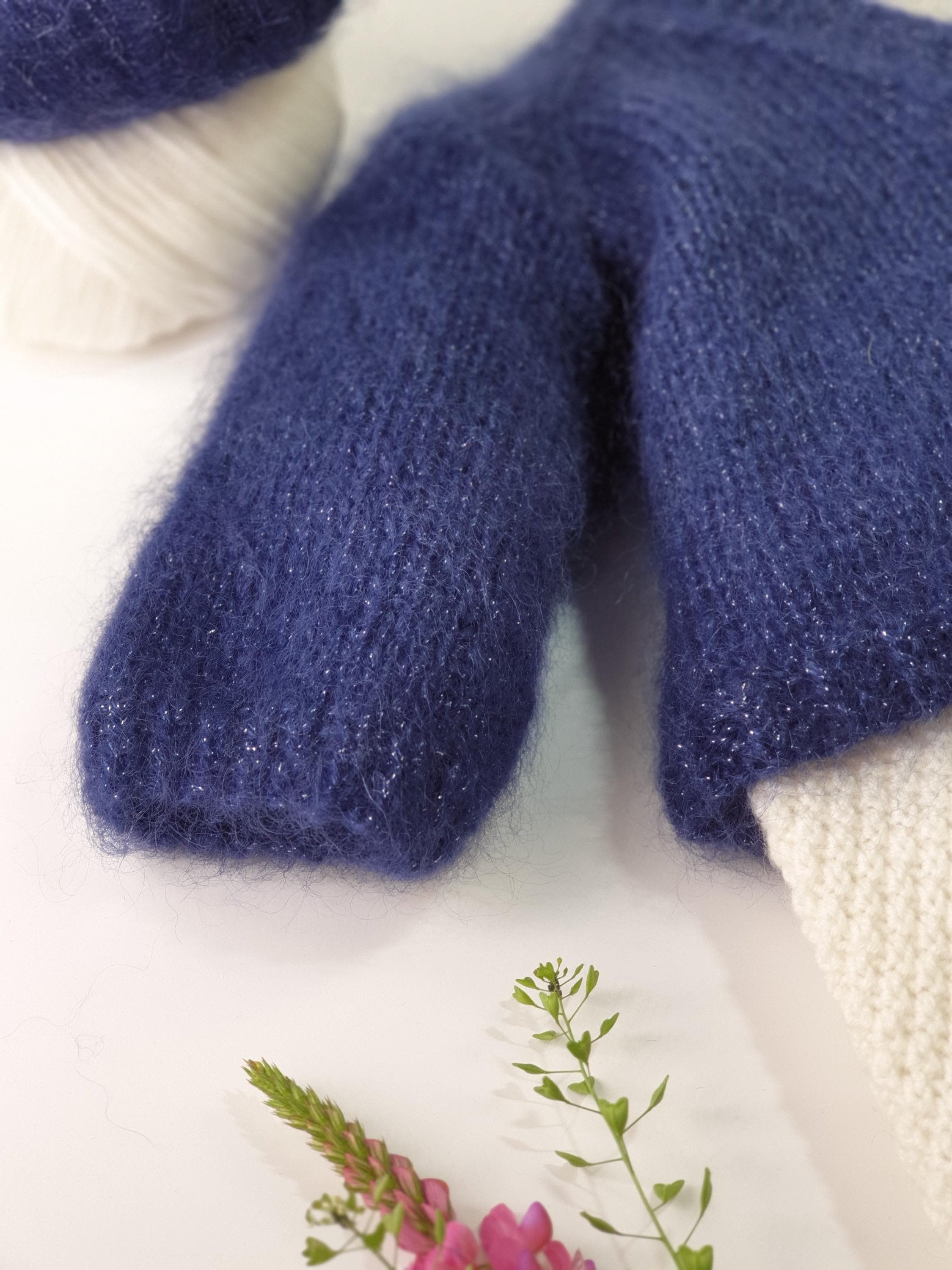 Annyblatt Charme golfino schema maglia taglia 1 blu notte merino