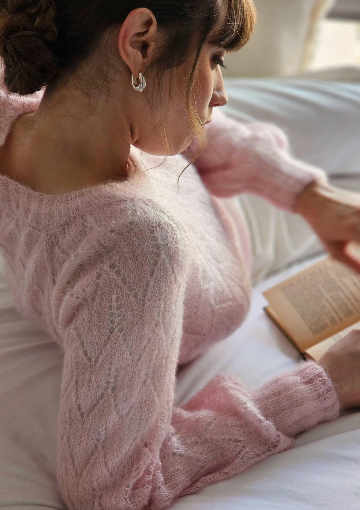 Annyblatt July pullover kit maglia mohair S confetto leggero
