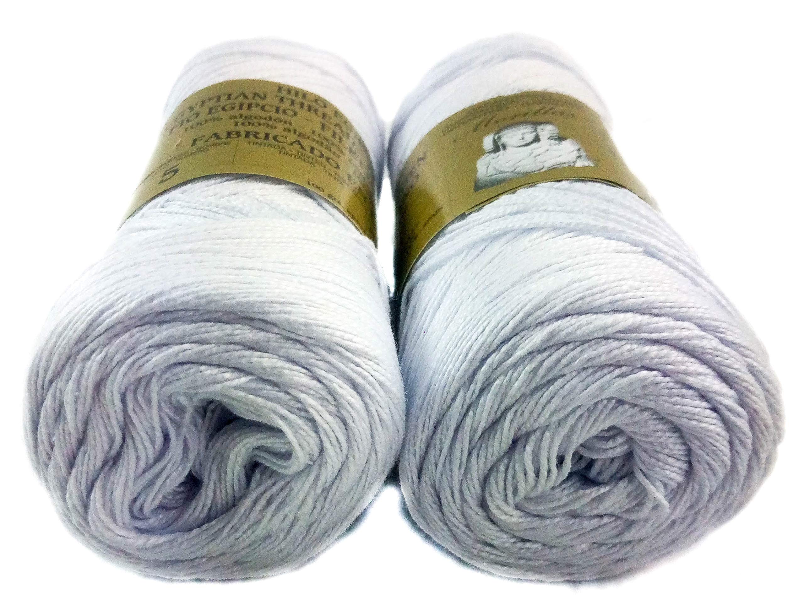 Morillas Zepelines Ne 5/2 filo cotone perlé bianco punto blu 2x85 g