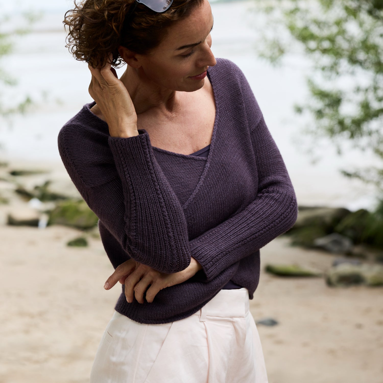 Rosy Green Wool Twilight Trail schema maglione