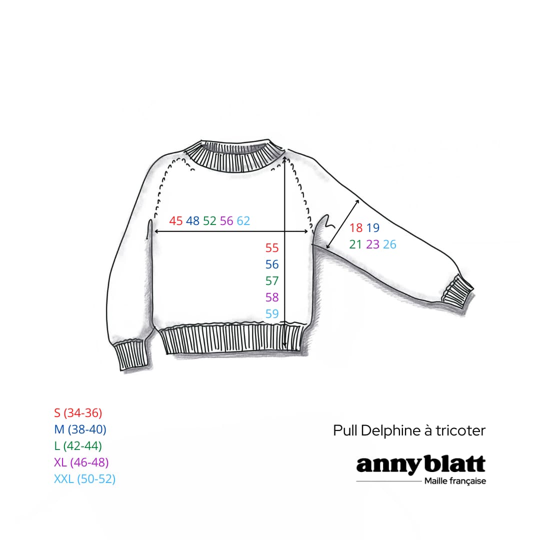 Anny Blatt Delphine kit maglia mohair pacifico taglia S