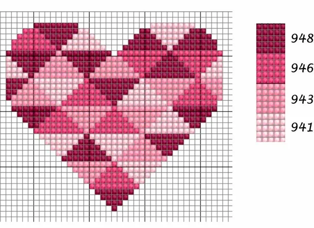 Appleton Pink Heart kit arazzo in lana