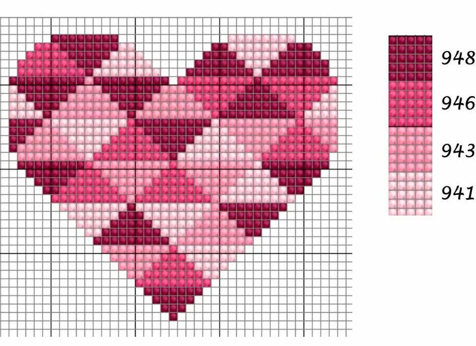 Appleton Pink Heart kit arazzo in lana