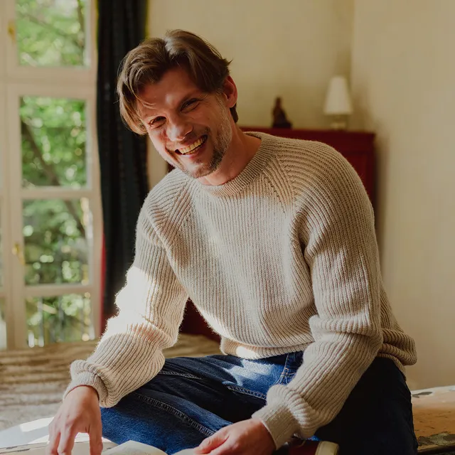 Pascuali Numo pullover schema maglia uomo coste
