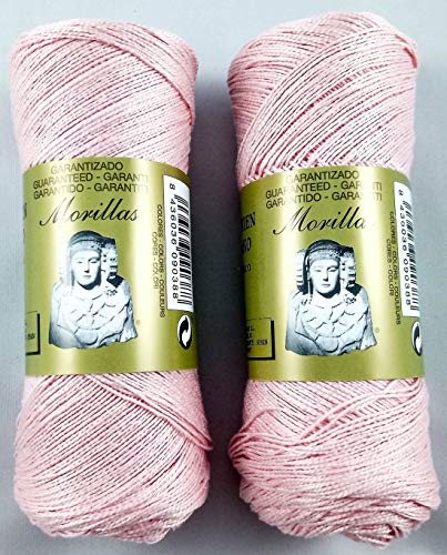 Morillas Zepelines Ne 8/2 cotone perlato rosa 8 2pz
