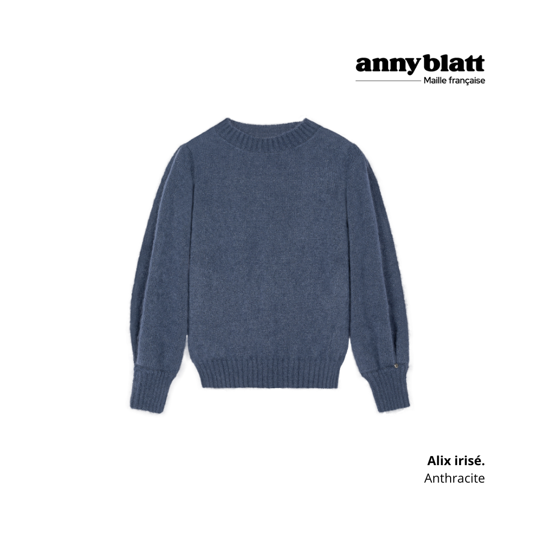 Annyblatt Alix maglione mohair S grigio antracite