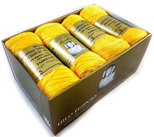 Morillas Zepelines Ne 5/2 cotone perlato giallo 9 x8 tinta unita