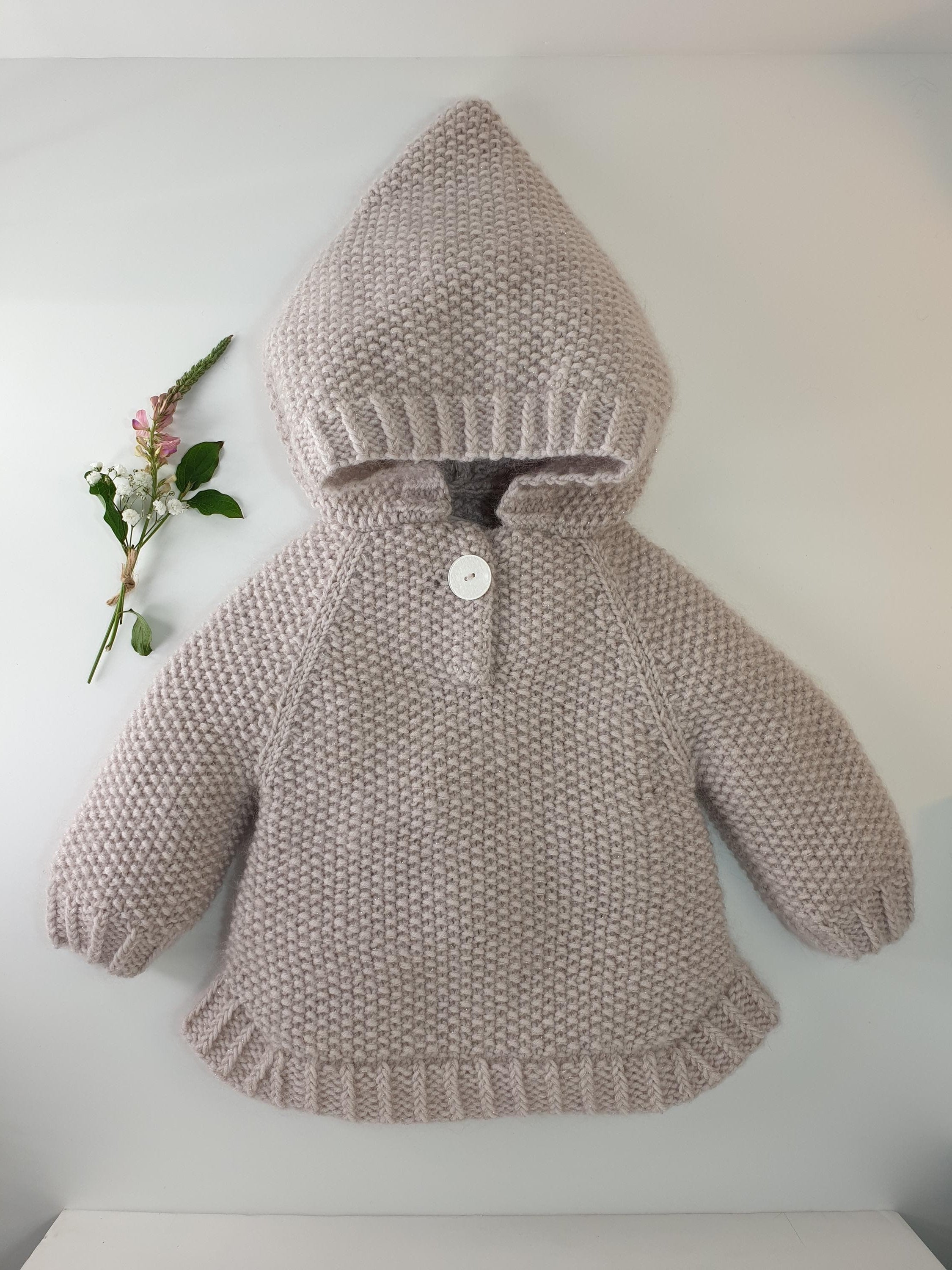 Anny Blatt Cèdre kit poncho bimbo merino Dune taglia 2