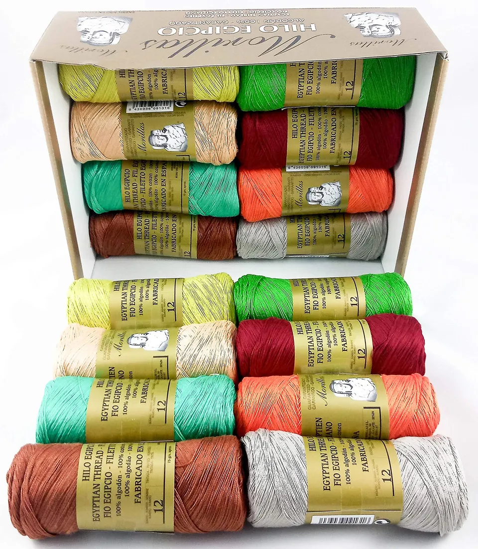 Morillas Zepelines Ne 12/2 filato cotone serie 3 16 gomitoli mercerizzato