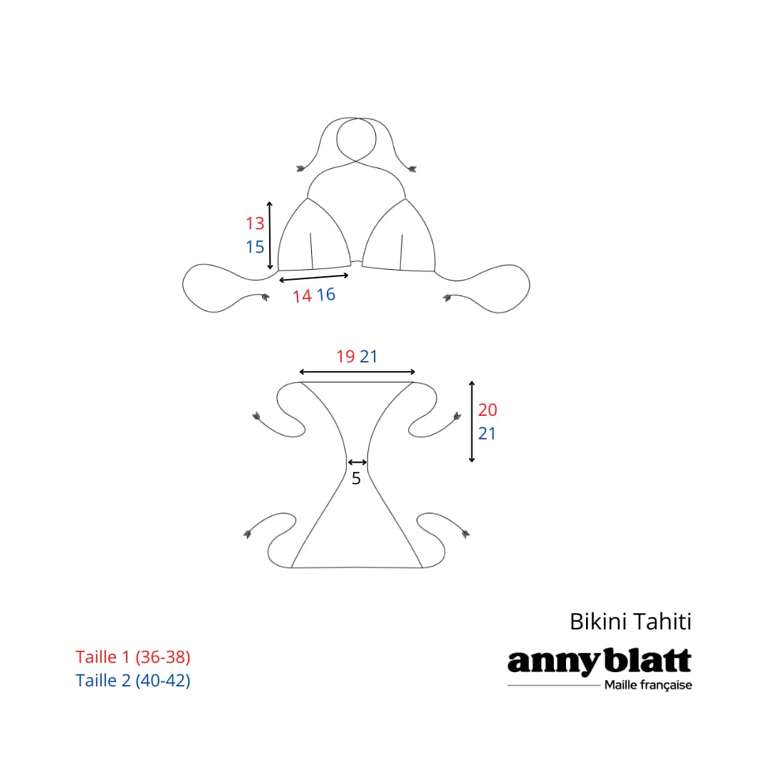 Anny Blatt Tahiti Kit Bikini Uncinetto Naturale Oro