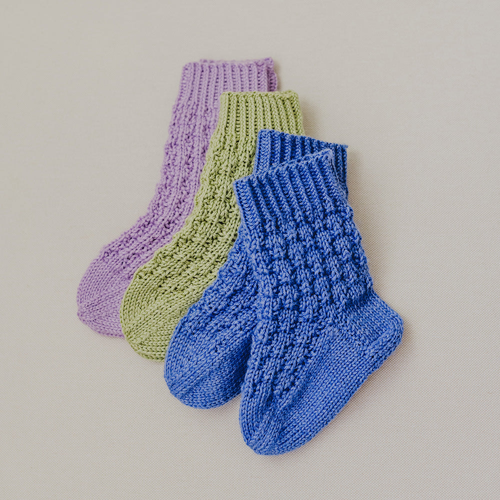 Pascuali Baby Sigi Socks pattern maglia calzini neonato