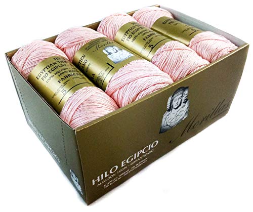 Morillas Zepelines Ne 5/2 cotone perlato mercerizzato rosa 8 x8