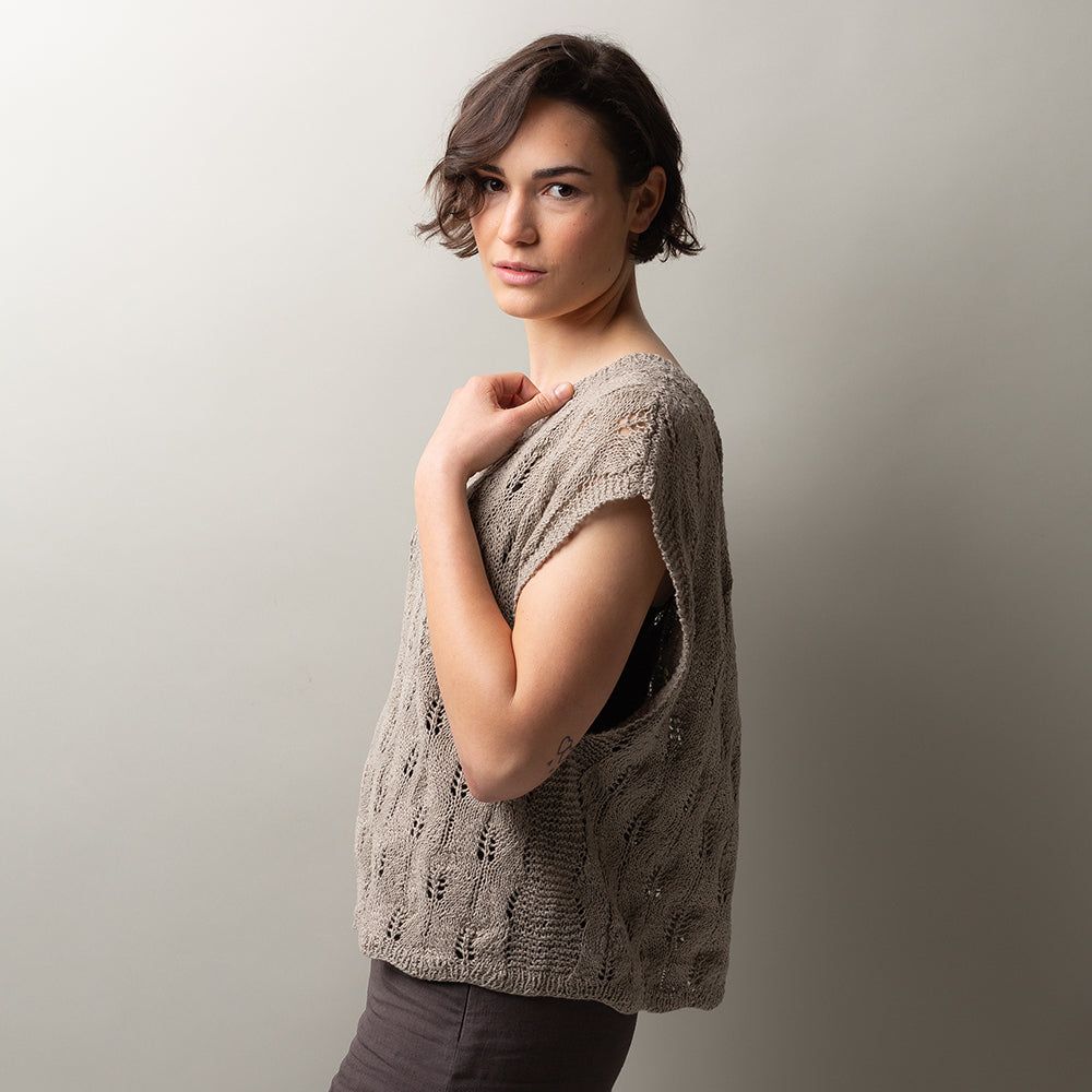 Pascuali Aspen Leaf t-shirt schema maglia download cotone lino