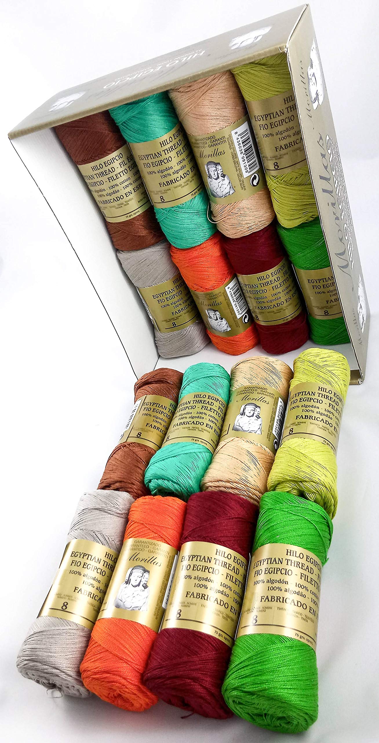 Morillas Zepelines Ne 8/2 cotone perlato 16x75g serie 3 assortiti