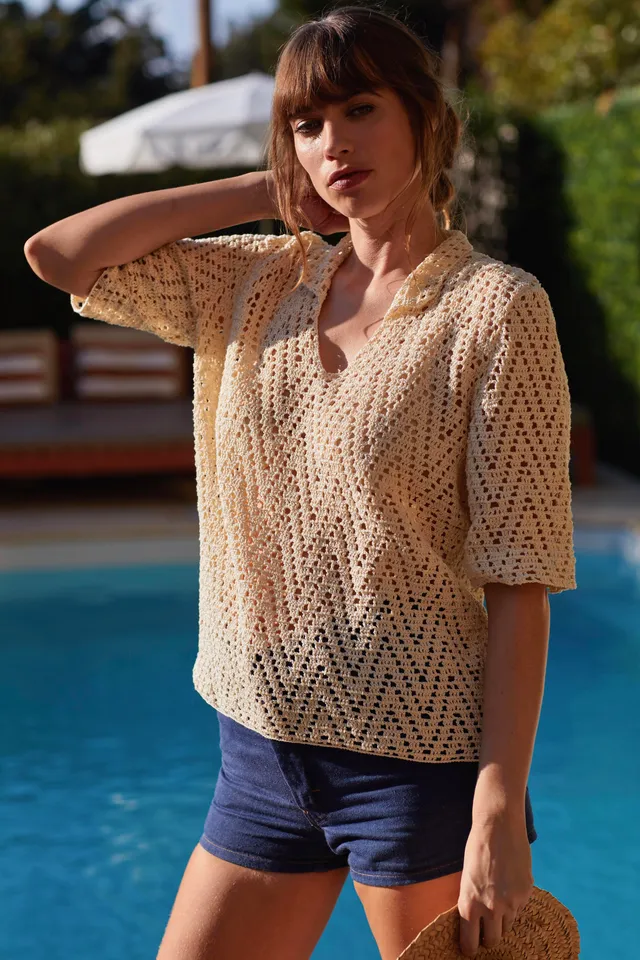Anny Blatt Amanda camicia kit uncinetto cotone
