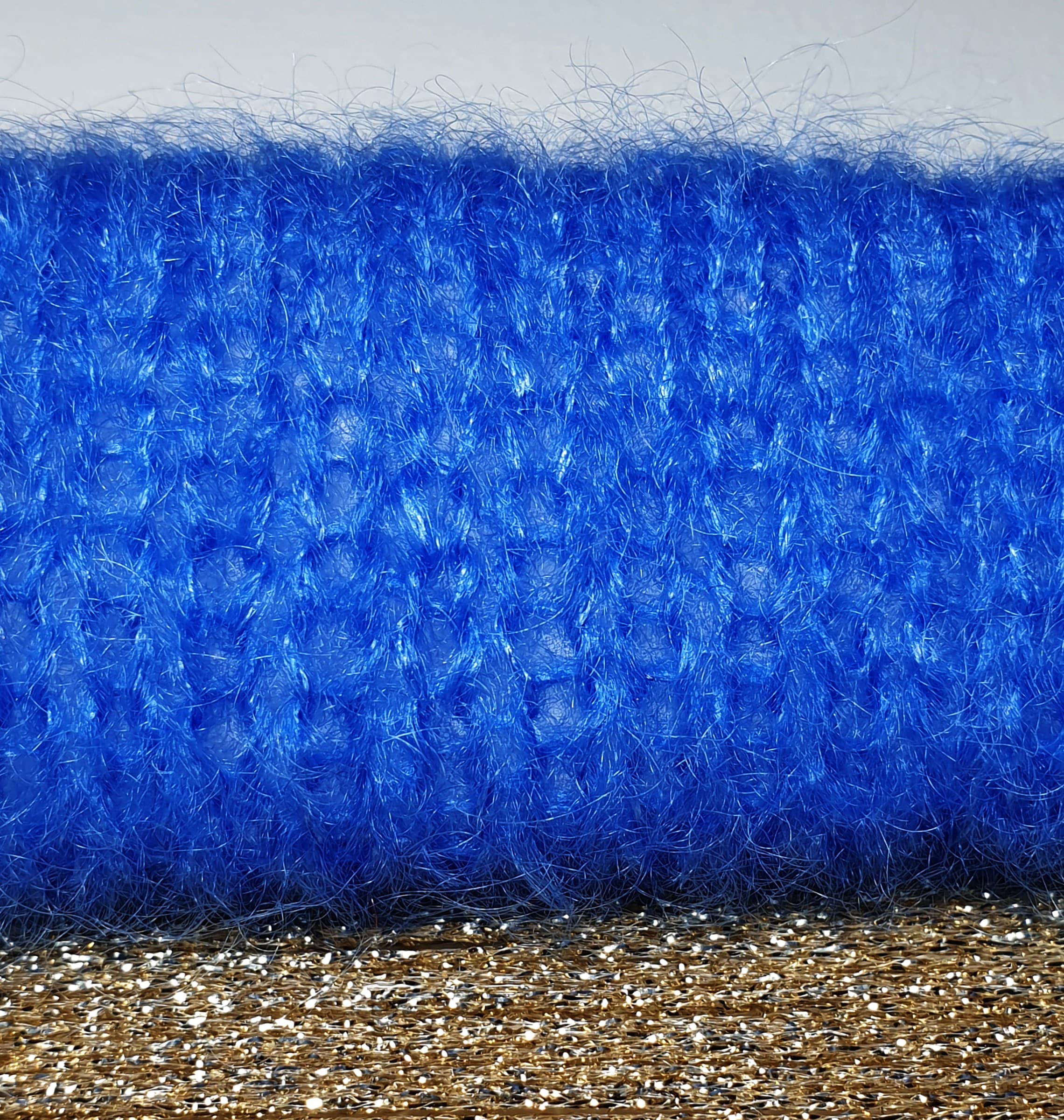 Anny Blatt Claire kit maglione girocollo mohair marino oro