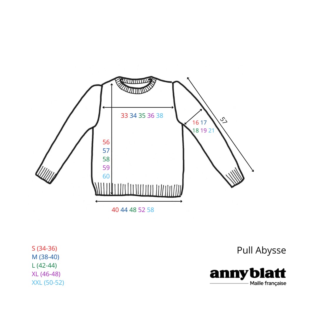 Annyblatt Abysse kit maglia maglione taglia S nero jacquard