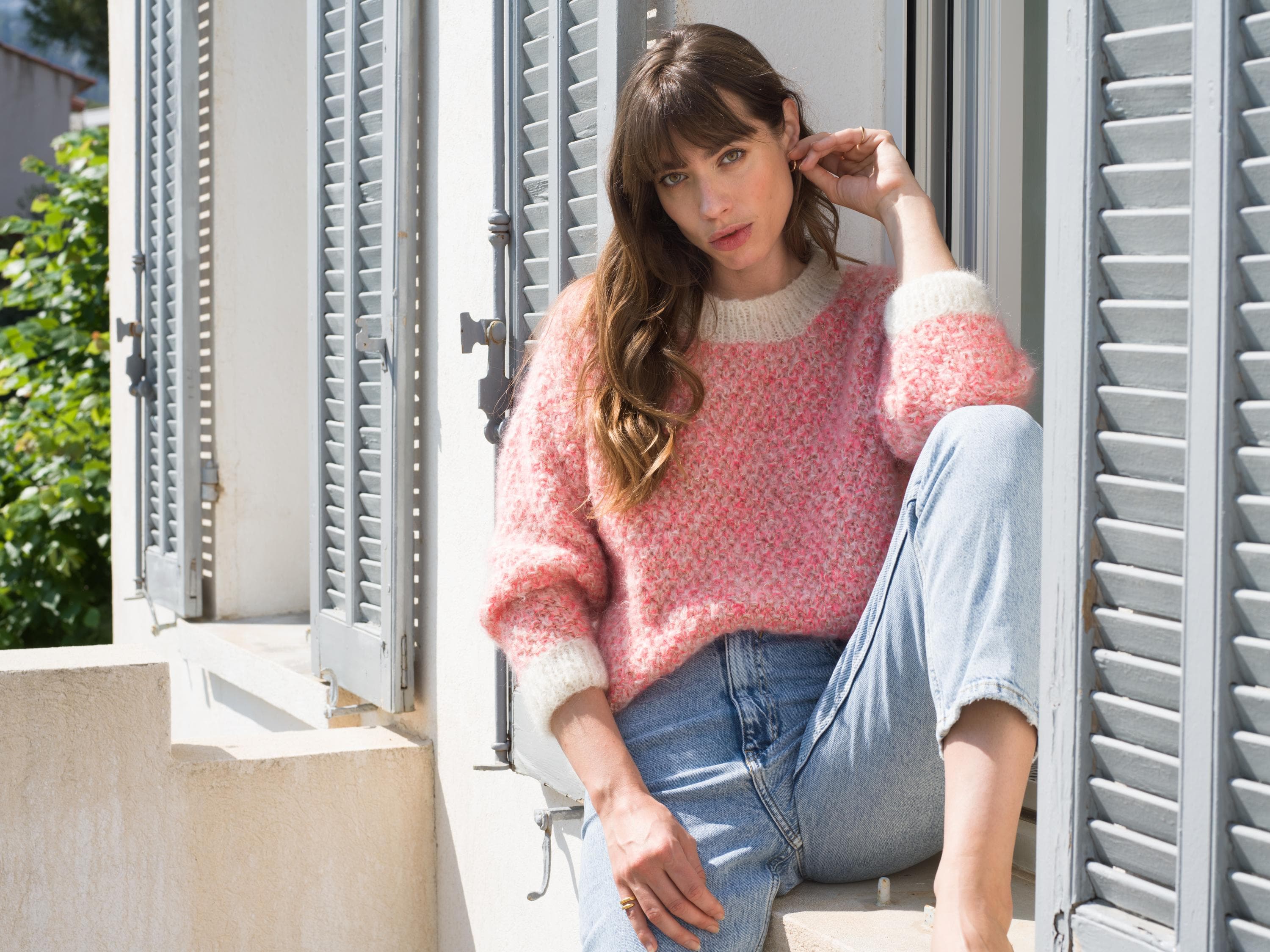 Anny Blatt Paloma kit maglia mohair punto grano M