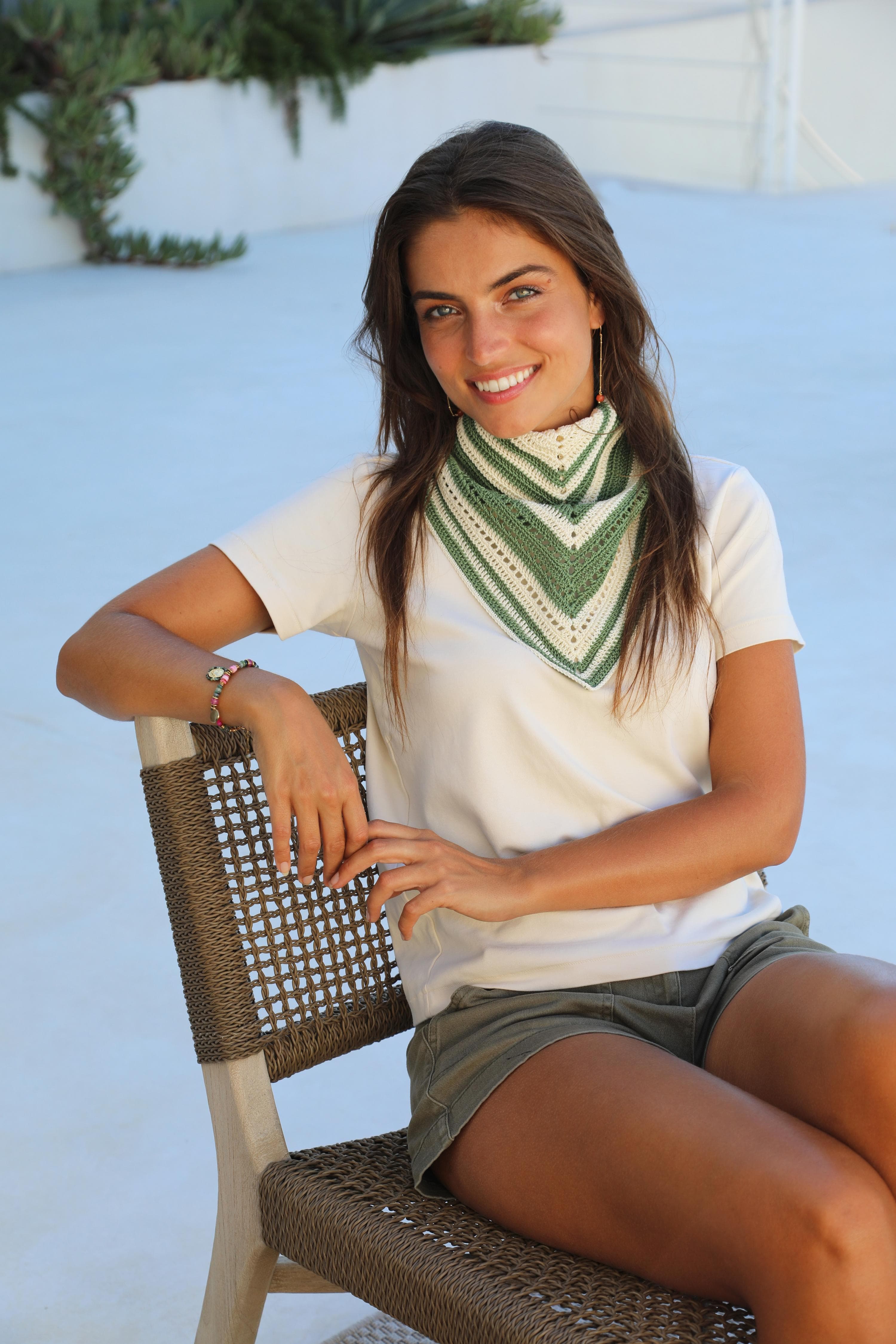 Annyblatt Lydia kit uncinetto bandana cotone