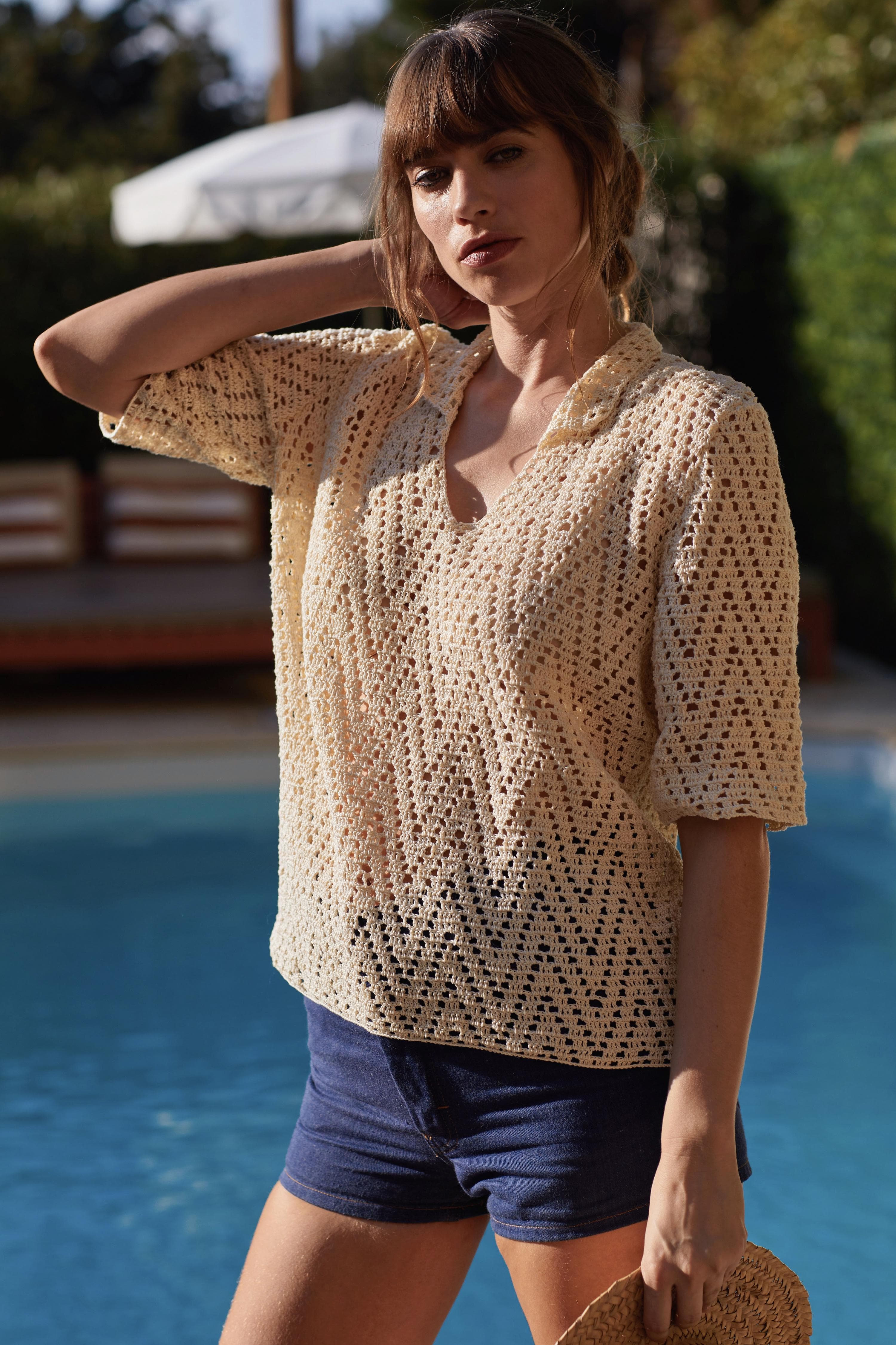 Anny Blatt Amanda camicia kit uncinetto cotone