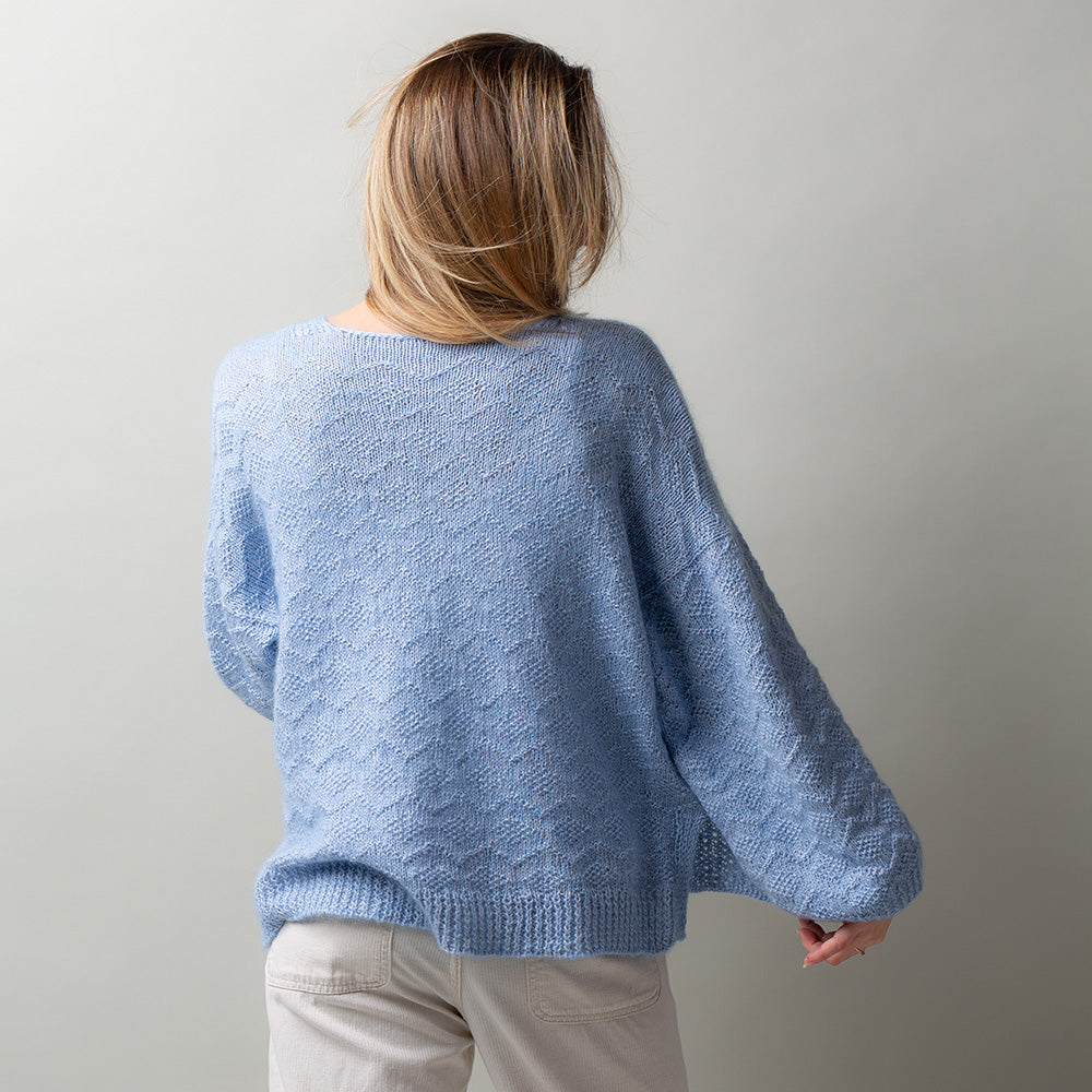 Pascuali Diamond Breeze schema maglia cardigan aperto mohair