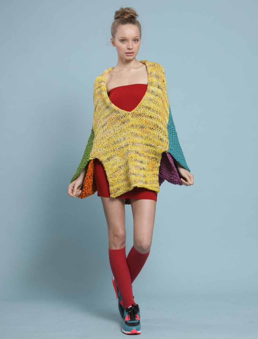 Rosarios4 107 Poncho Colorido schema poncho donna