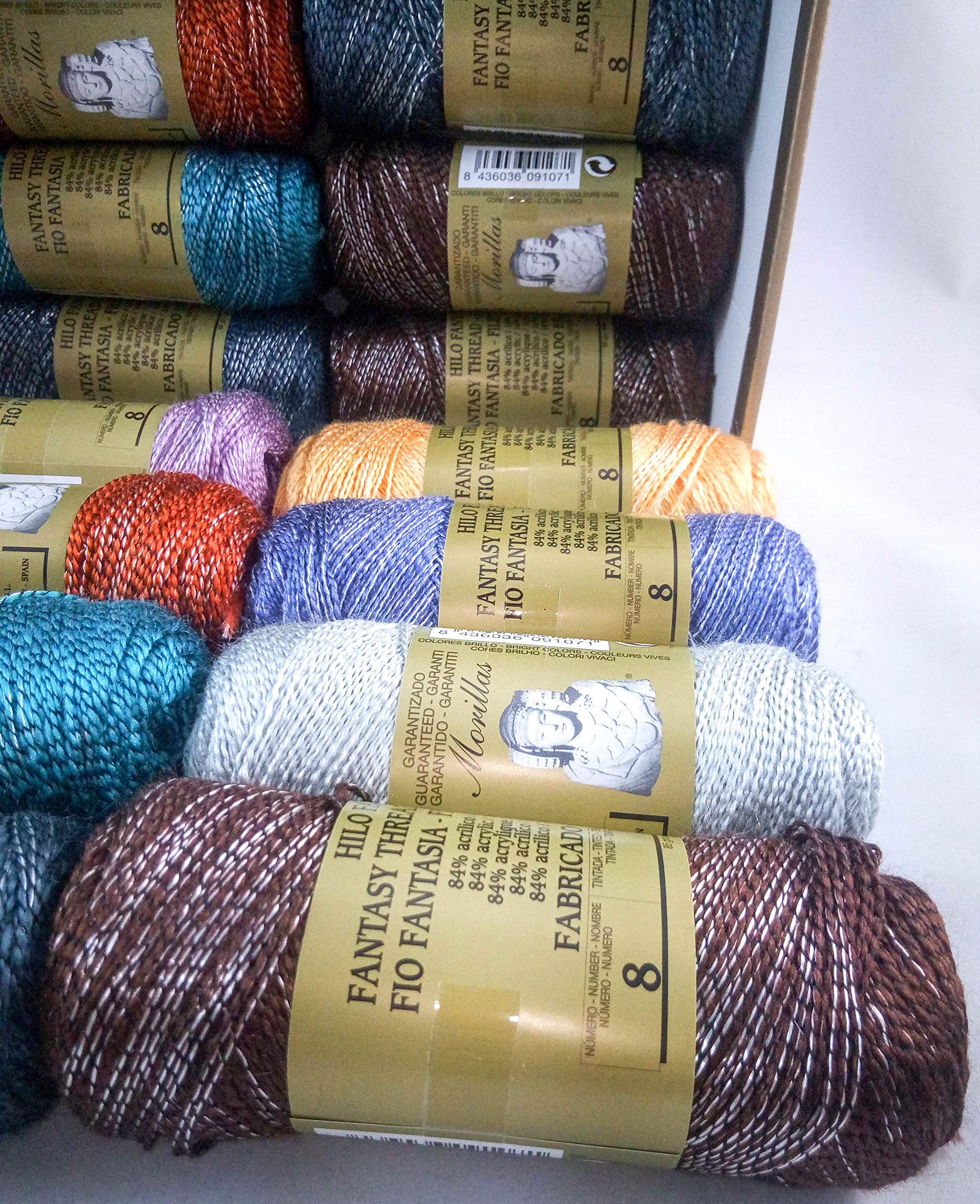 Morillas Zepelines Fantasia N.8 filato acrilico scuri 16 gomitoli lurex