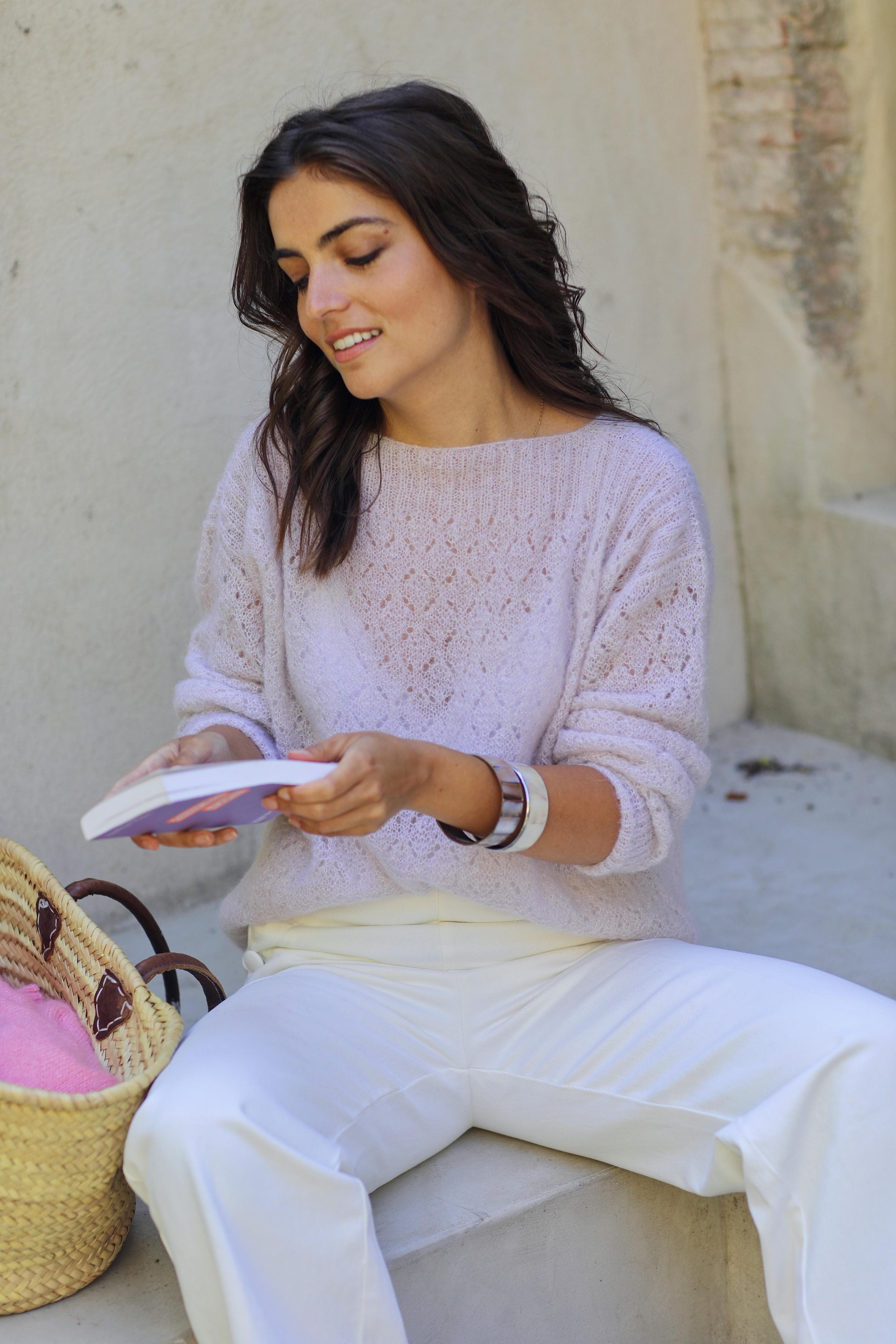 Anny Blatt Sidonie kit maglia mohair taglia M dune