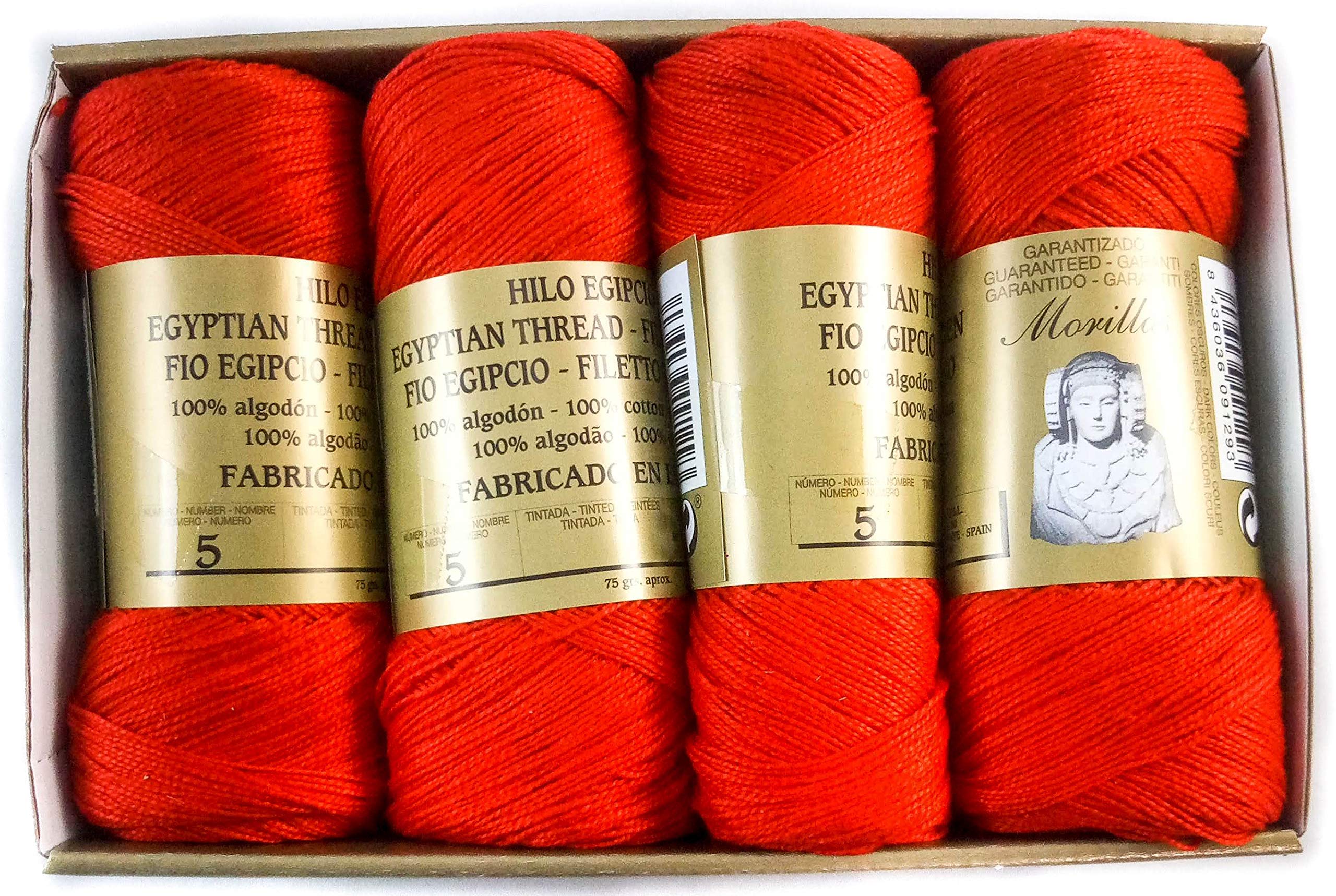 Morillas Zepelines Ne 5/2 filo di cotone rosso 11 8 pezzi mercerizzato