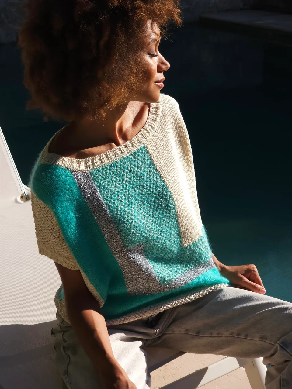 Annyblatt Ivy top kit maglia estivo jacquard