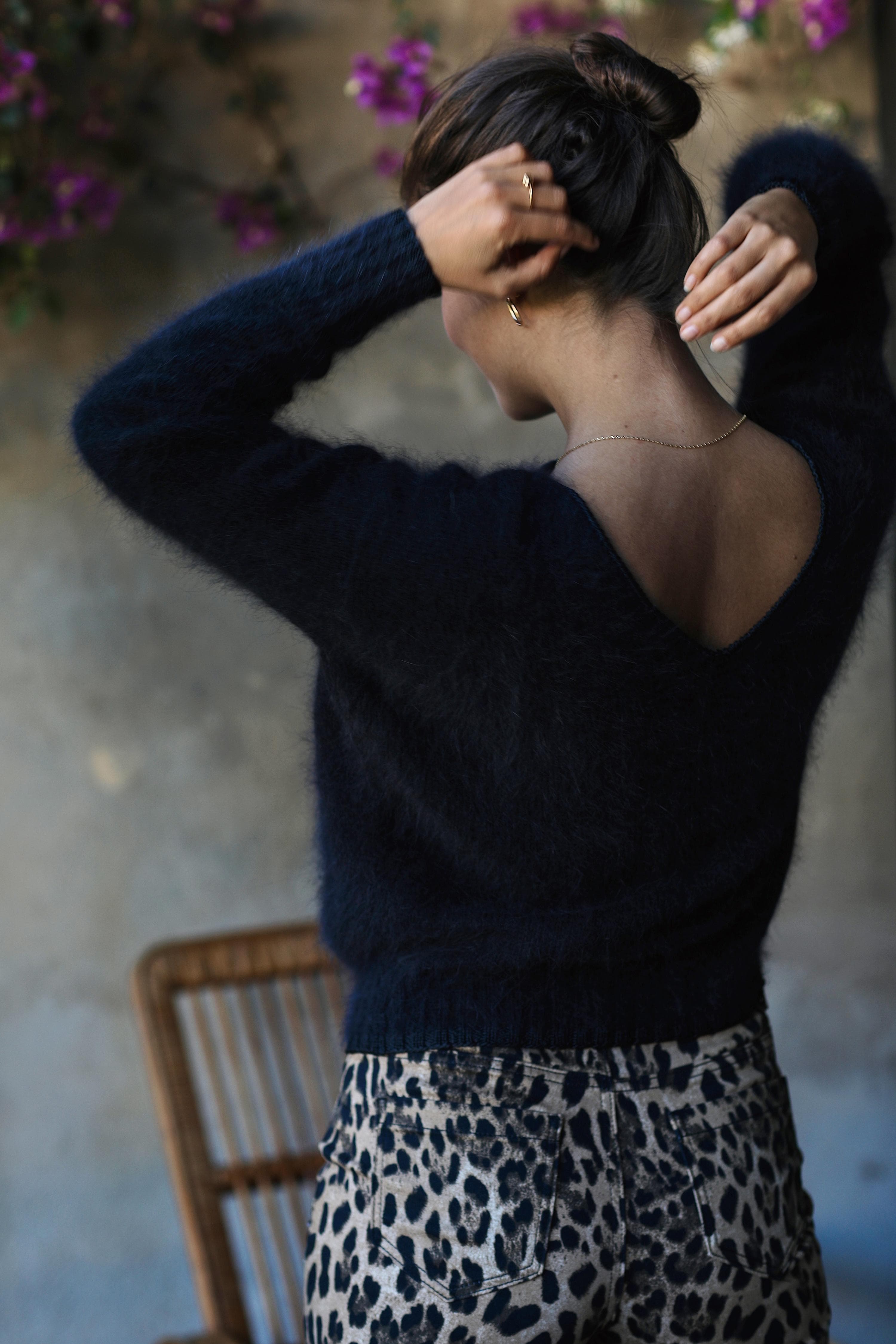 Anny Blatt Jenny kit maglia angora scollo a V