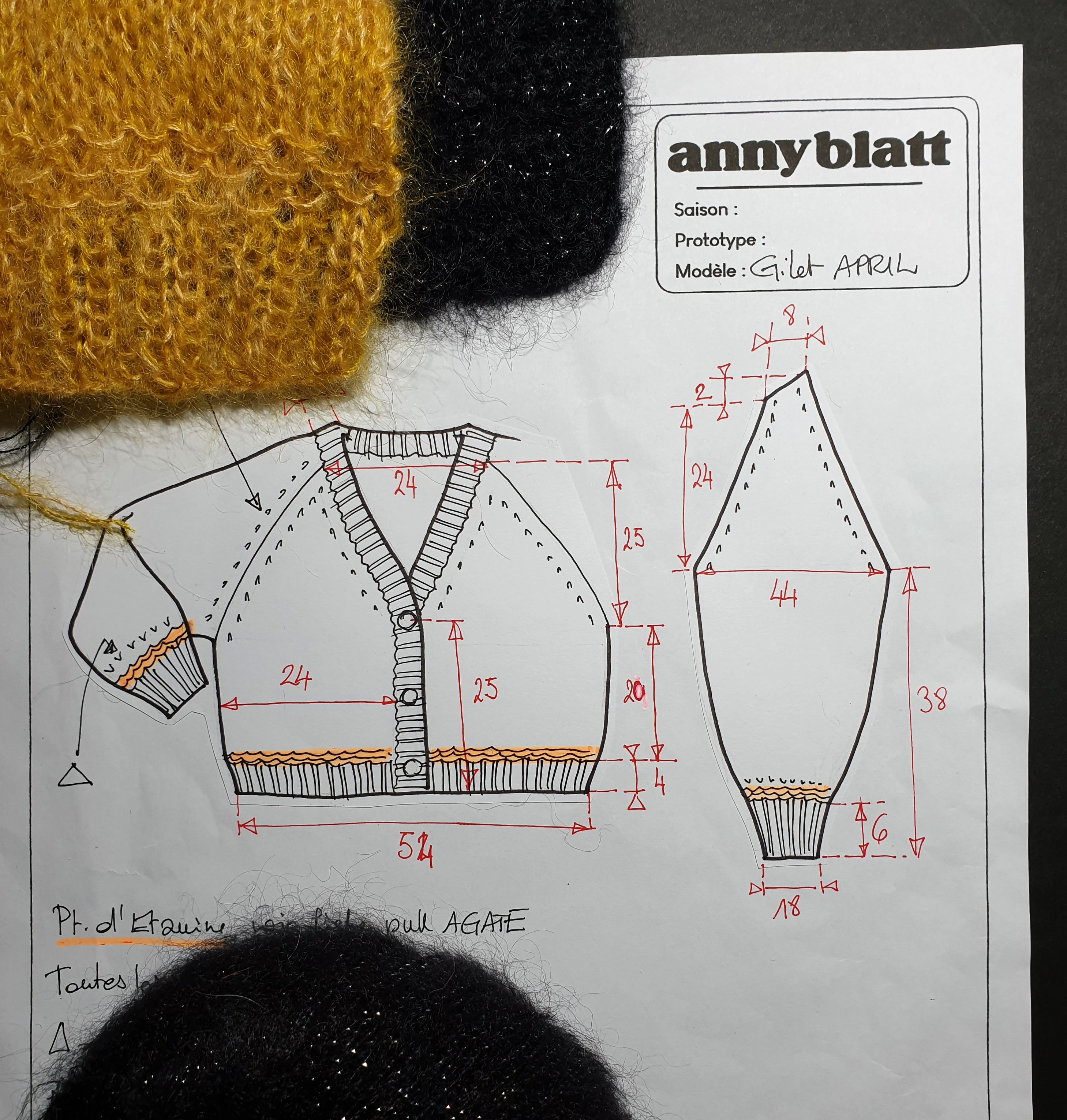 Annyblatt April kit maglia gilet mohair