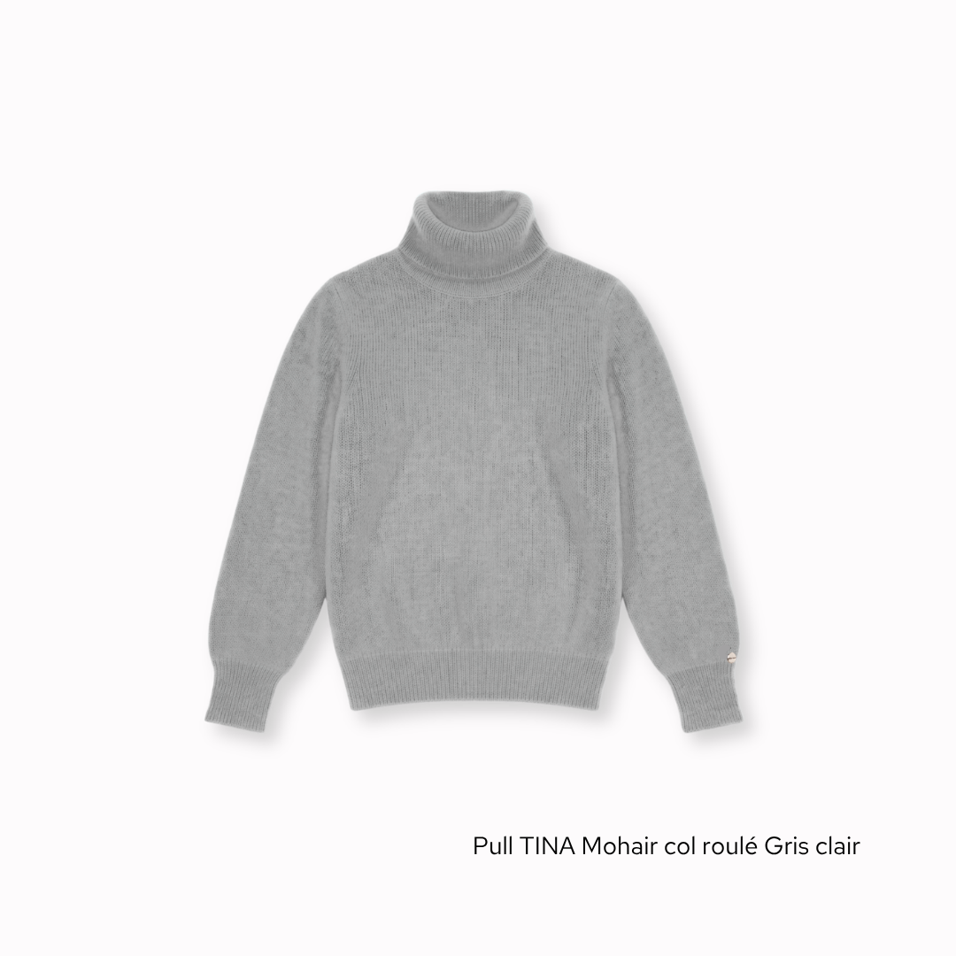Annyblatt Tina maglione dolcevita mohair Naturale XS