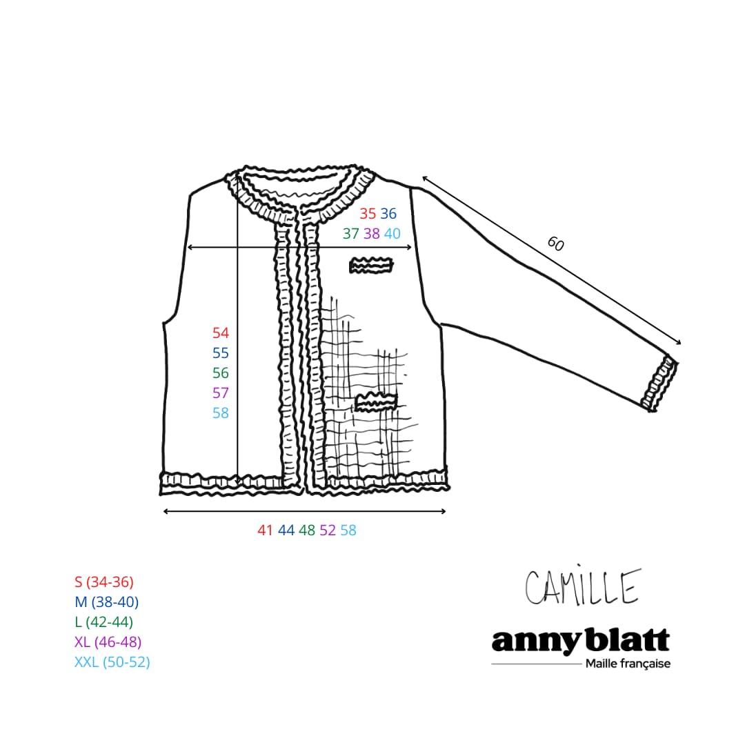 Anny Blatt Camille kit giacca tweed marine