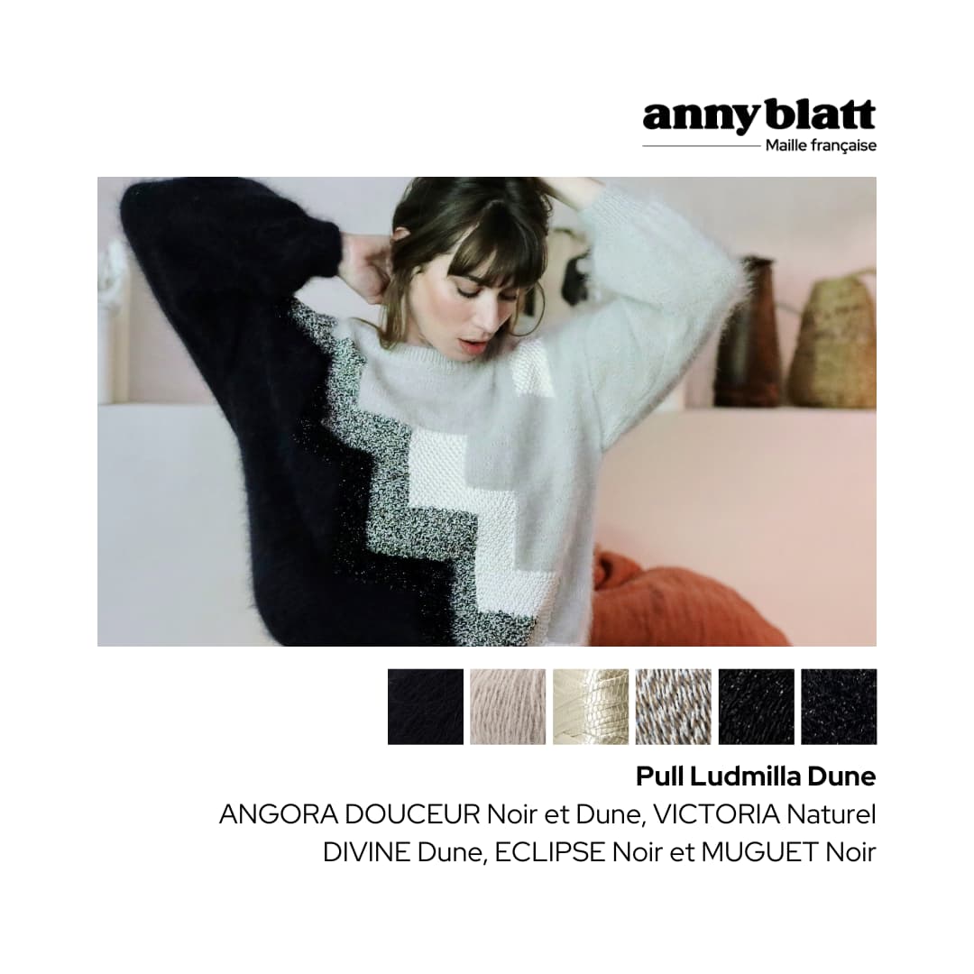 Anny Blatt Ludmilla kit maglia angora geometrico
