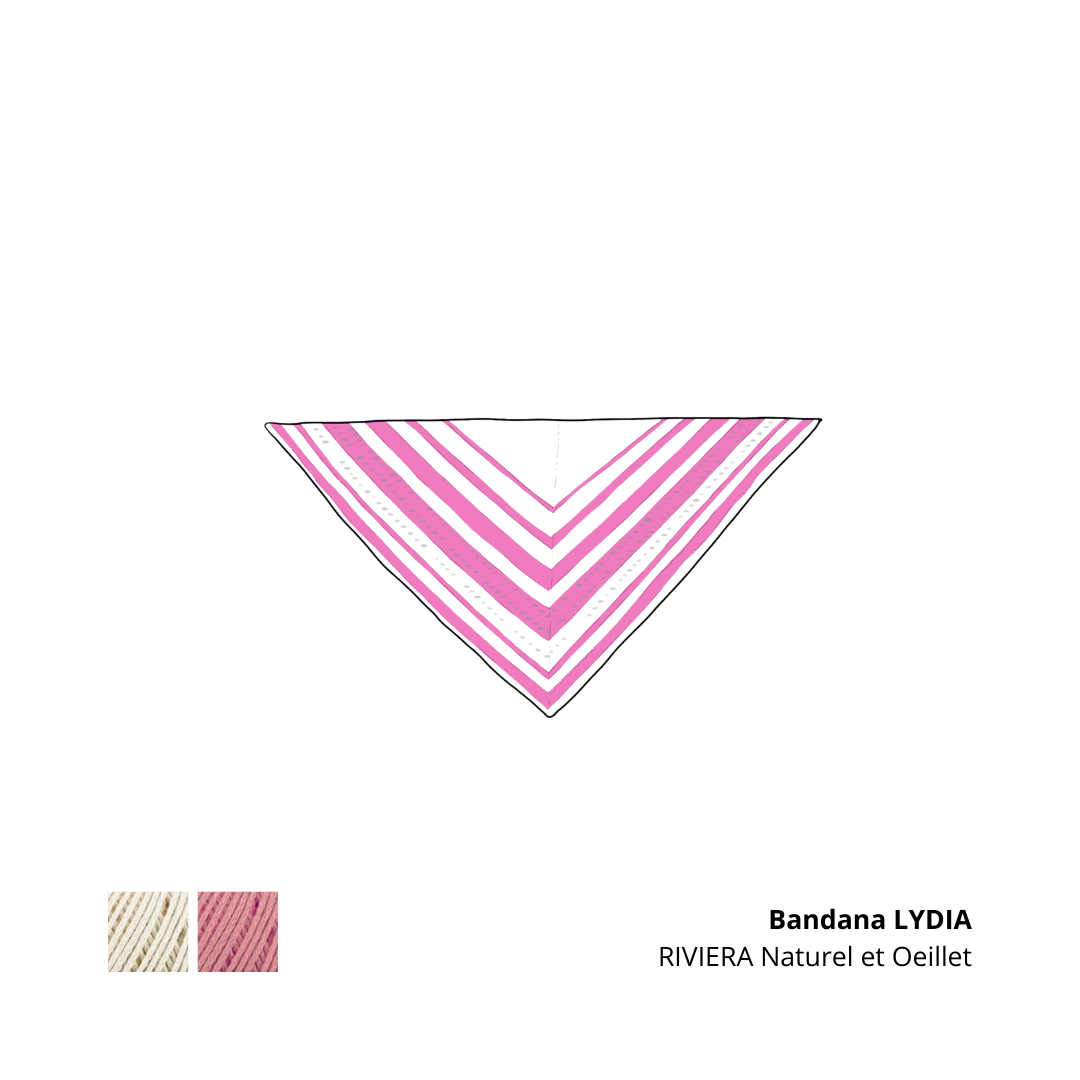 Annyblatt Lydia kit uncinetto bandana cotone