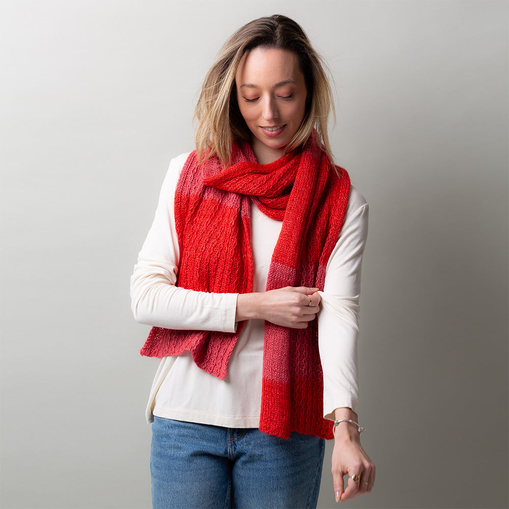 Pascuali Whispering Lines Scarf schema maglia sciarpa 180 cm