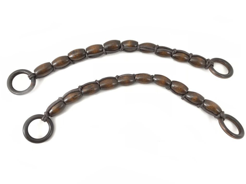 Il Filo di Arianna Manici legno borsa 46 cm nero
