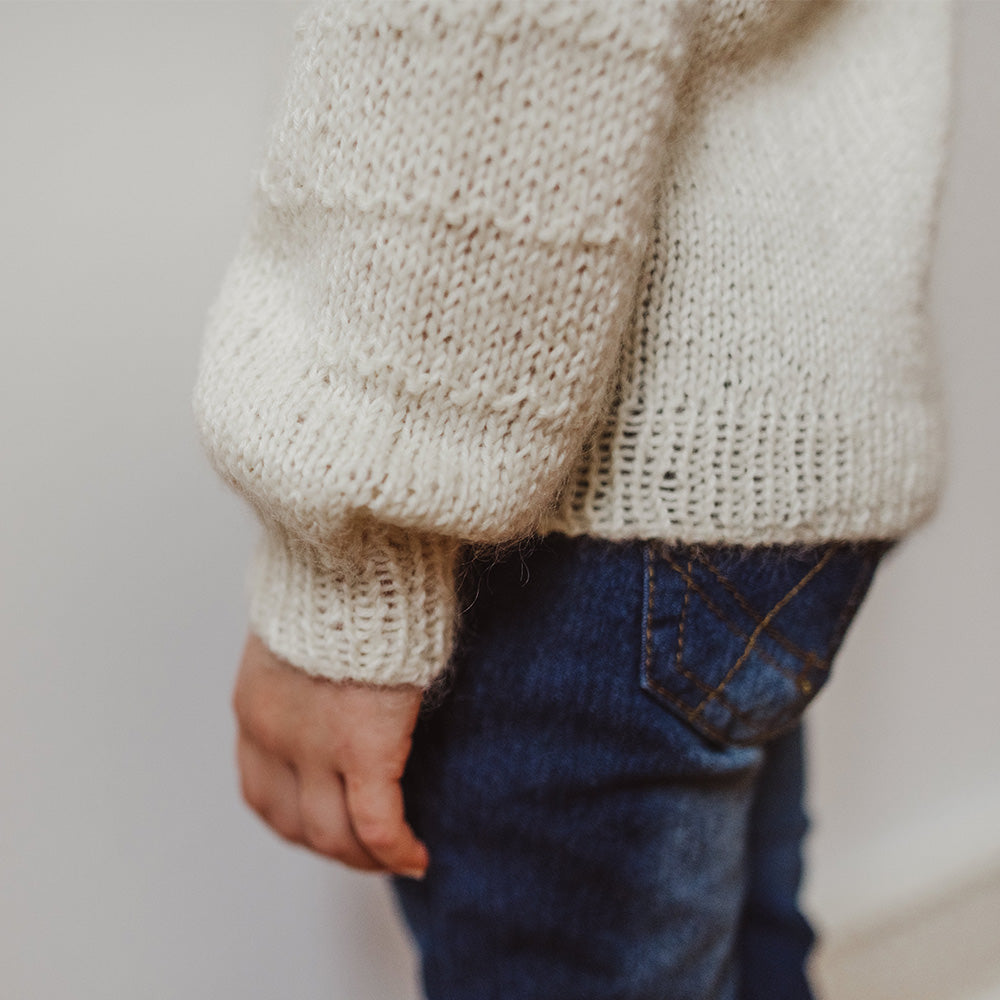 Pascuali Loena schema maglia bambino raglan mohair seta