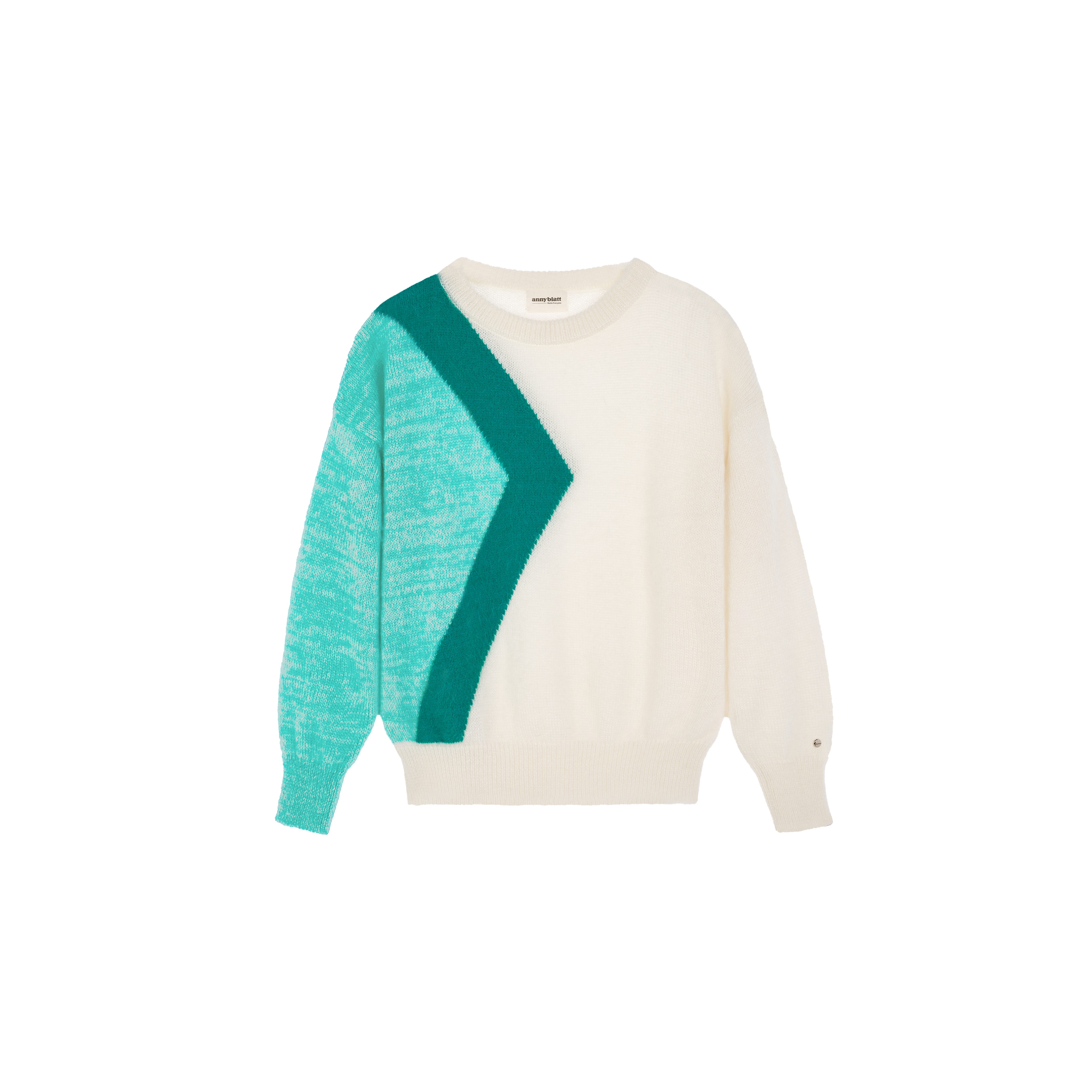 Annyblatt Billie maglione mohair seta verde menta