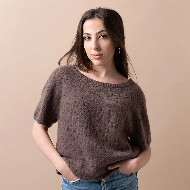 Pascuali Ajour schema top traforato cropped cashmere PDF