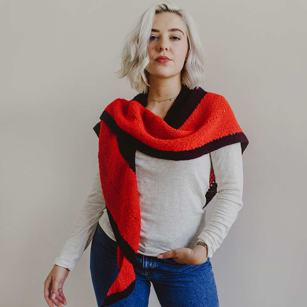 Pascuali Tiava Shawl schema scialle alpaca due colori