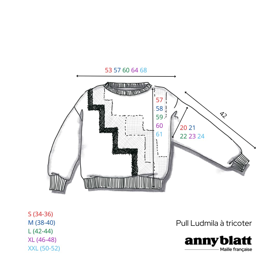 Anny Blatt Ludmilla kit maglia angora geometrico