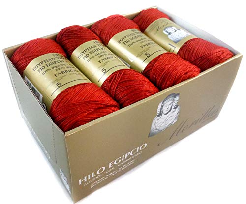 Morillas Zepelines Ne 5/2 filo di cotone granata 18 8 pezzi mercerizzato