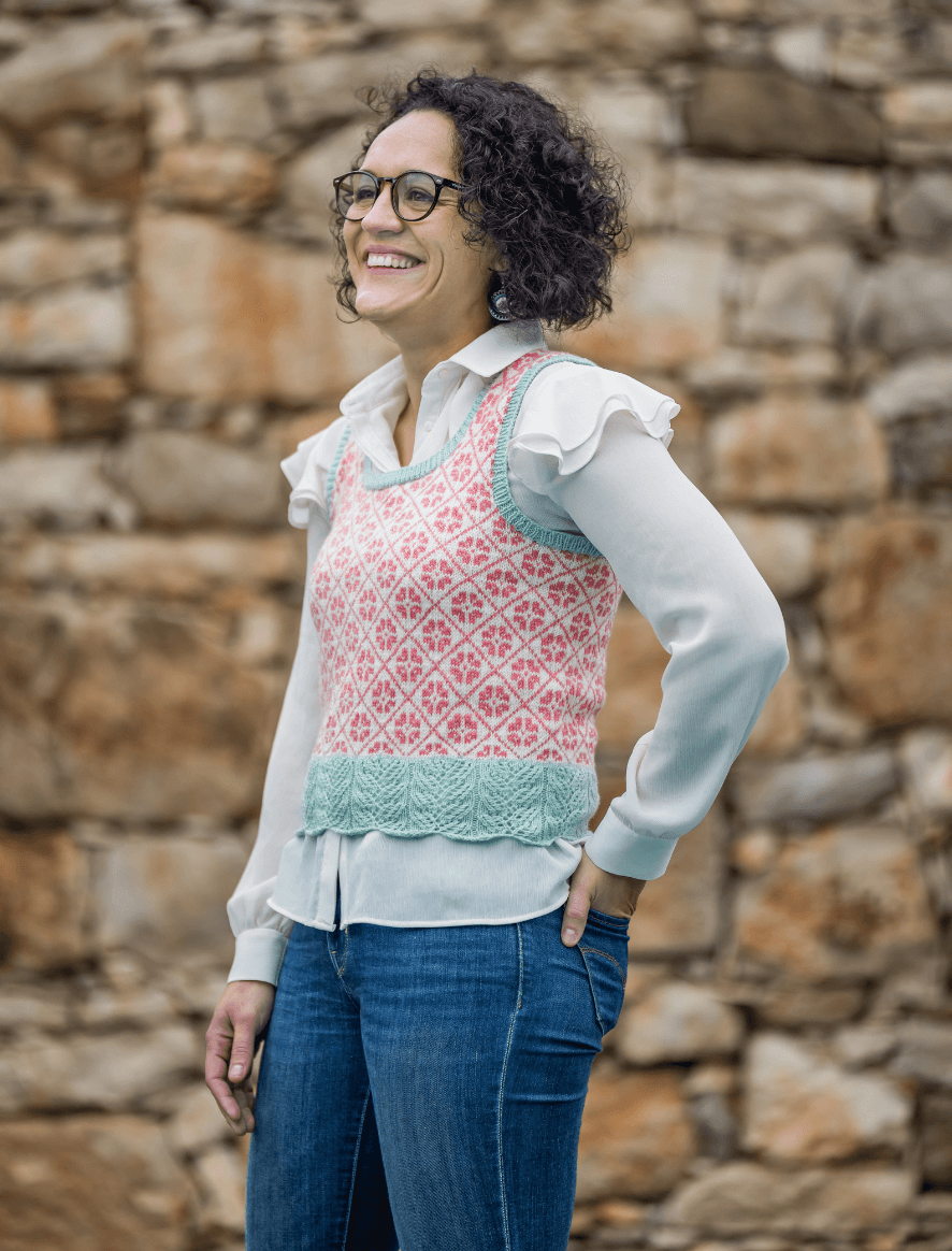 Rosarios4 242 Colete Malva schema gilet donna