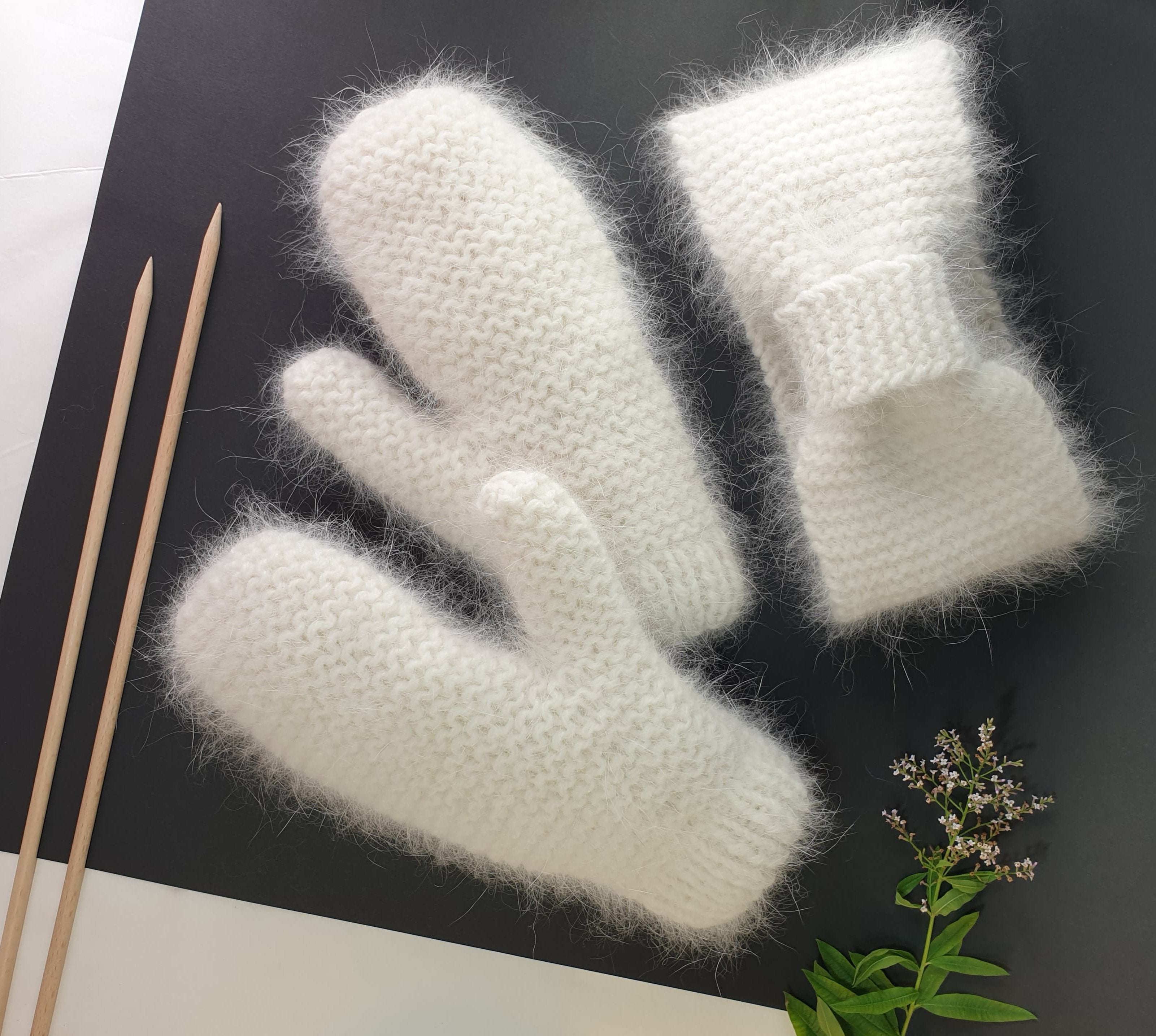 Annyblatt Angora Douceur Megève kit fascia e moffole naturale
