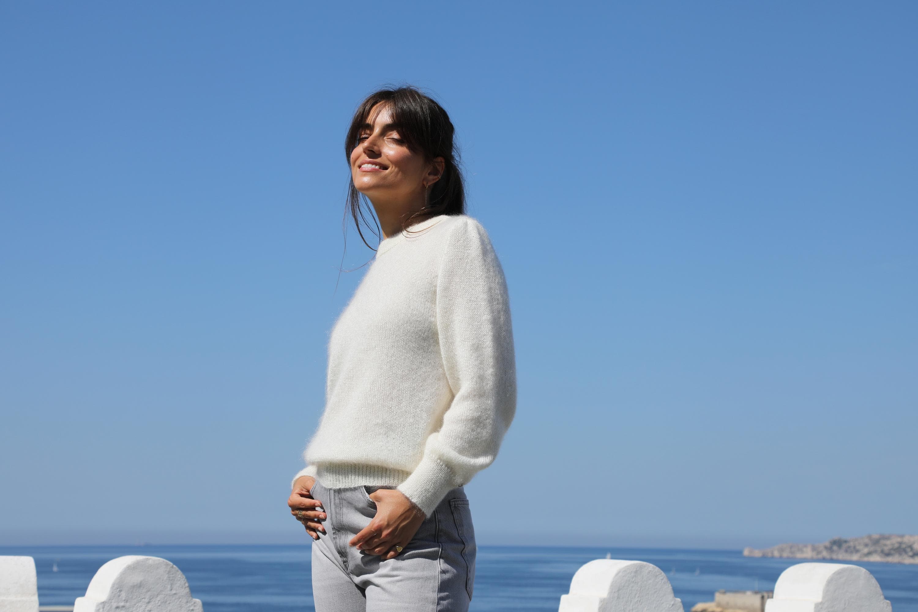 Annyblatt Tina maglione donna taglia XS naturale mohair
