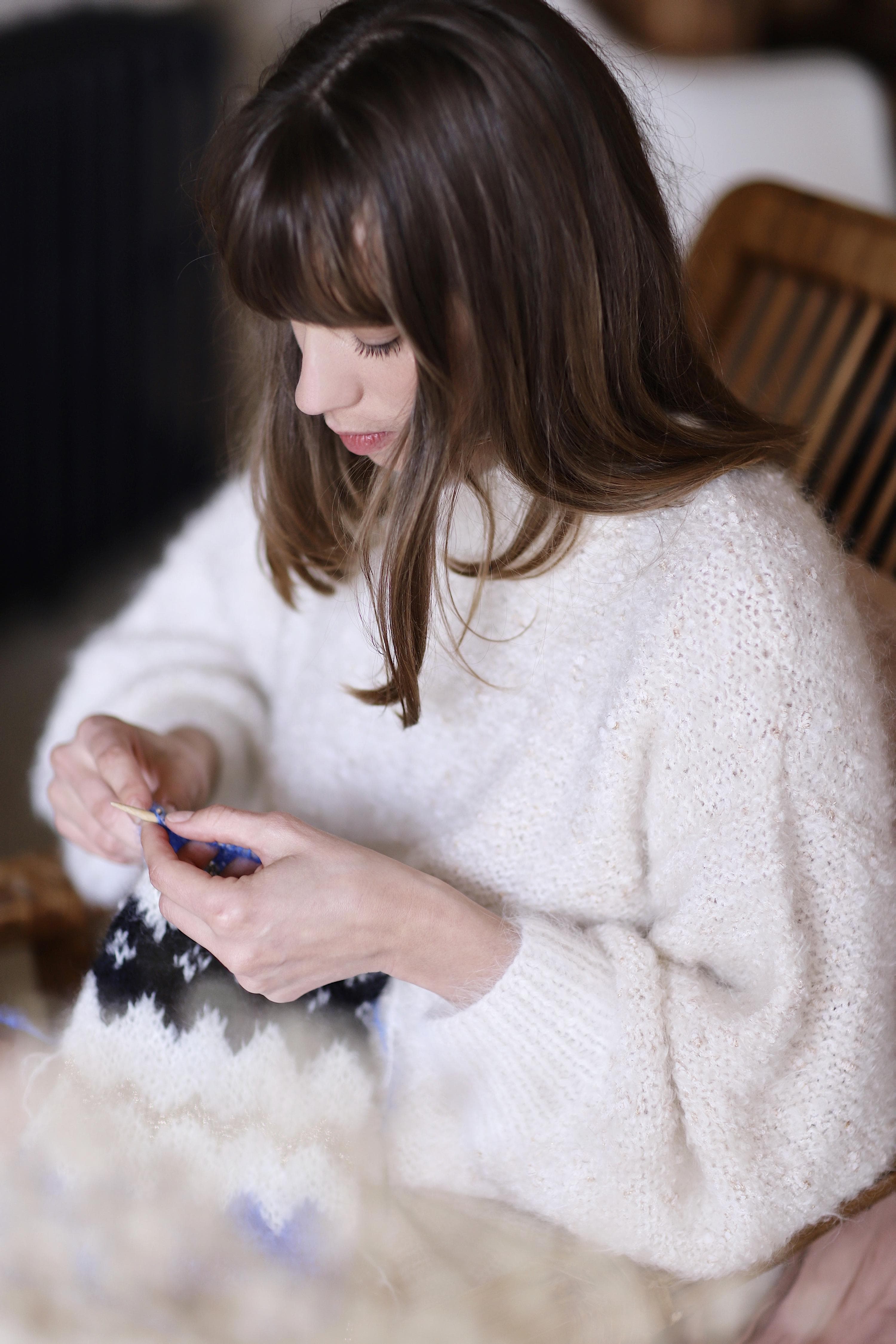 Annyblatt Becky kit maglia mohair punto riso