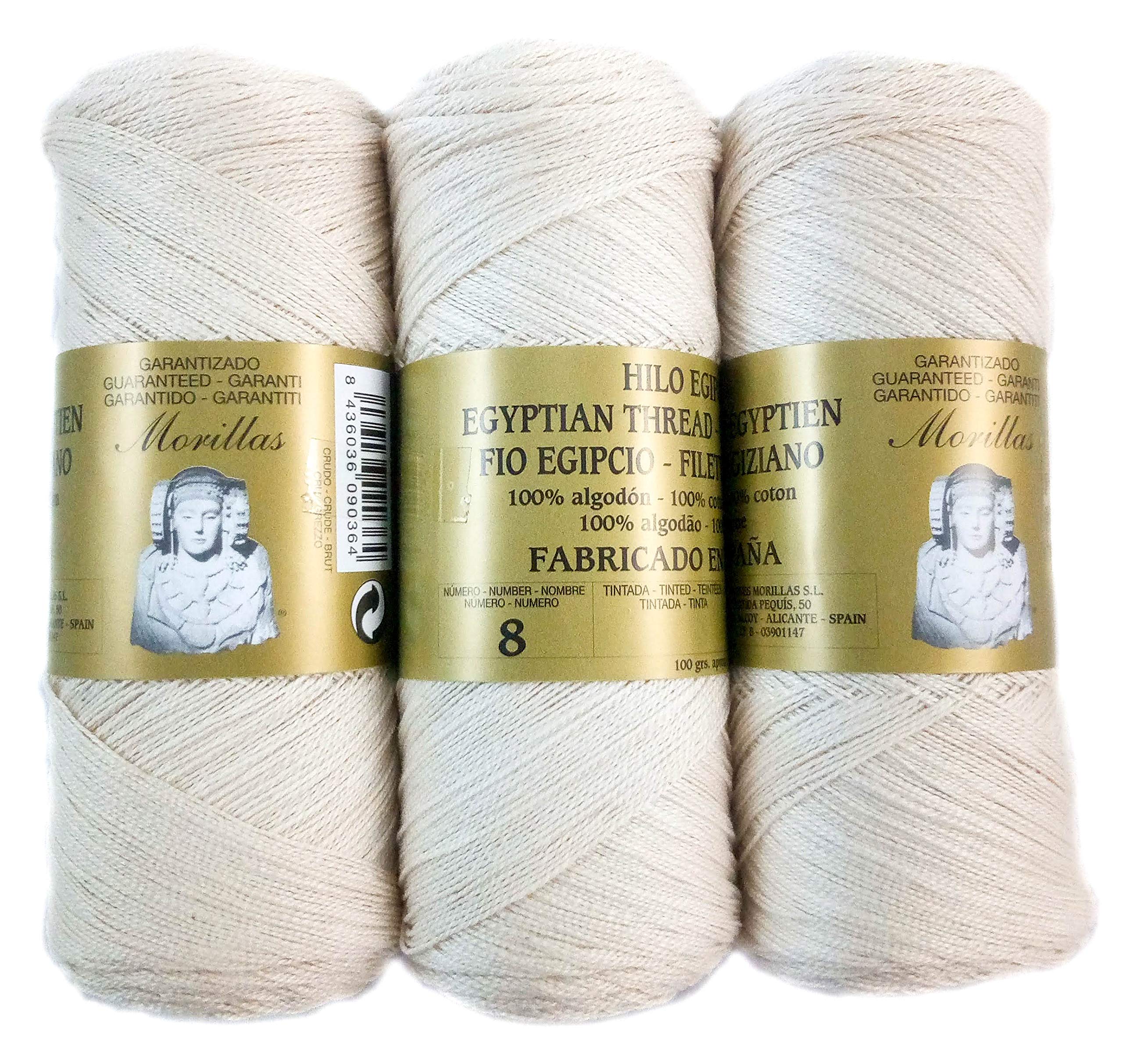 Morillas Zepelines Ne 8/2 filo di cotone ecrù 3x100g mercerizzato