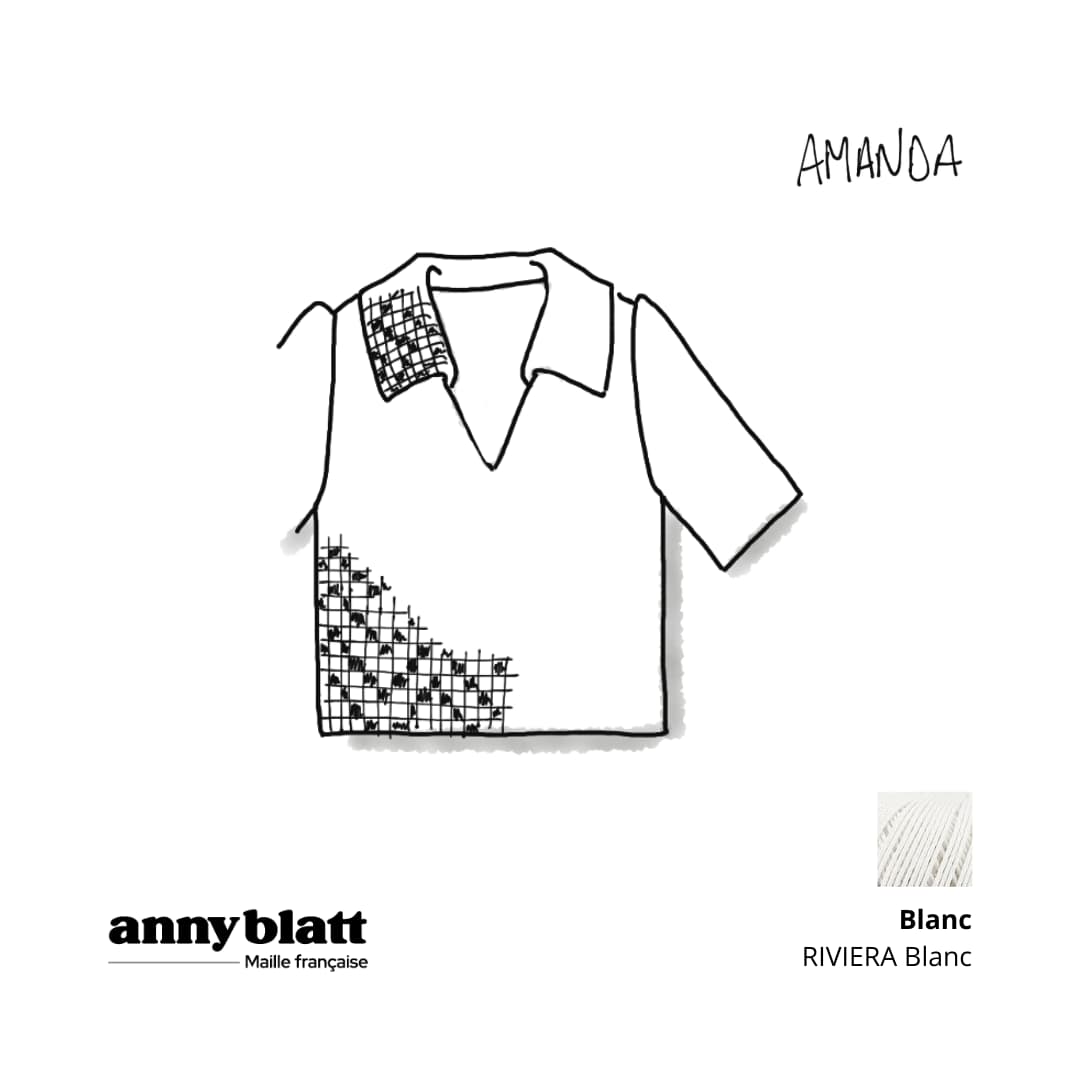 Anny Blatt Amanda camicia kit uncinetto cotone